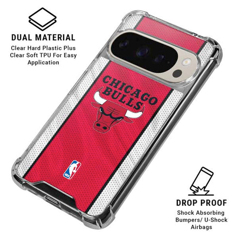 NBA Chicago Bulls Away Jersey Pixel 9/9 Pro Clear Case
